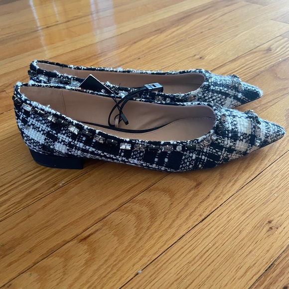 Zara Tweed Ballet Flats - Picture 3 of 6